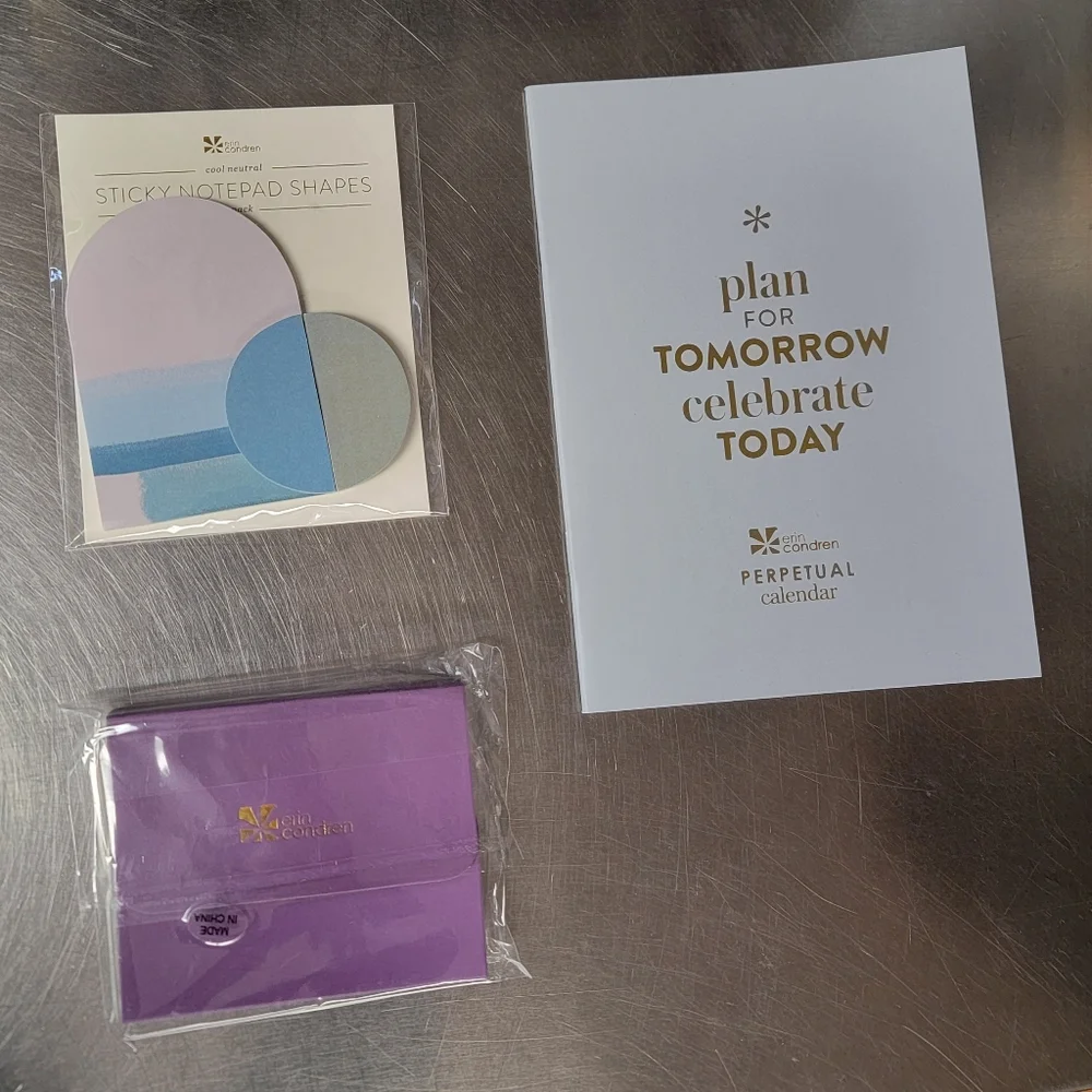 Purple and Blue Stationery Set